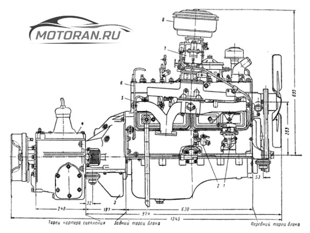 Схема карб двс ГАЗ-52
